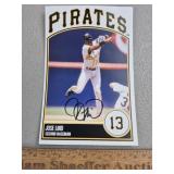 Jose Lind Signed Card Pirates - No COA