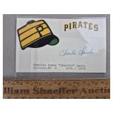 Charlie Sands Signed Card Pirates - No COA