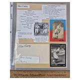 Max Carey Signed Index Card No COA