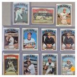1972 Topps Pittsburgh Pirates Baseball Cards