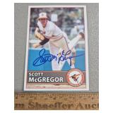 Scott McGregor Signed Card Orioles - No COA