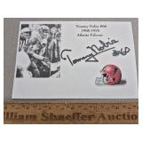 Tommy Nobil Signed Paper Falcons - No COA