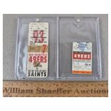 San Francisco 49ers Football Ticket Stubs