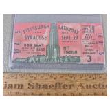 1956 Pitt vs Syracuse Ticket