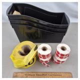 Plastic Organizers, Caution Tape & Stickers