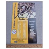 Robin Cole Signed Schedule Steelers - No COA