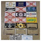 Assorted License Plates & Frames