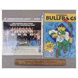 Anaheim Bullfrogs Photo & Program Signed