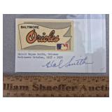 Harold Smith Signed Card Orioles - No COA