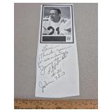 Jerry Stovall Signed Paper Cardinals - No COA