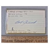 Bob Friend Signed Card Pirates - No COA
