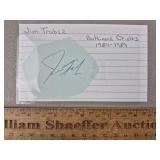 Jim Traber Cut Autograph Orioles - No COA