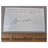 Gene Clines Pittsburgh Pirates Signed Card