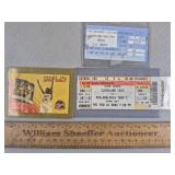 Vintage Basketball Ticket Stubs & Schedule