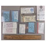 Assorted Vintage Ticket Stubs