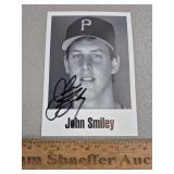John Smiley Signed Card Pirates - No COA