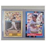 Barry Bonds Baseball Cards 1 Rookie
