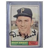1961 Topps Dick Groat Signed Baseball Card