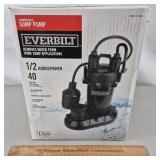 Everbilt Sump Pump 1/2 HP Unopened