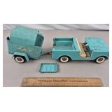 Structo Toy Jeep & Farm Trailer