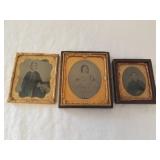 3- Tintypes w/ Half Cases
