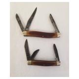 2 Vintage Old Timer Pocket Knives