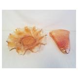 Carnival Glass Bowl w/ Wall Pocket