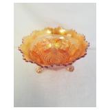 Carnival Fenton Footed Glass Bowl PHARAOH