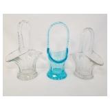 3 Glass Baskets