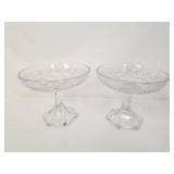 2 Glass Candy Dishes