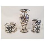 3 Pieces Decorated Glass