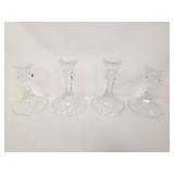 4 Glass Candleholders