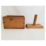 Vintage Wooden Butter Press