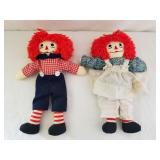 Raggedy Ann & Andy Dolls 15"