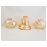 Vintage Carnival Glass Banks 1 Lot