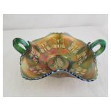 Fenton Carnival Glass Butterfly Bowl