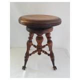 Antique Claw Foot Piano Stool