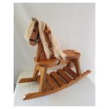 Vintage Wooden Rocking Horse 26" High
