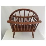 Vintage Wooden Magazine Rack 22 & 1/2" High