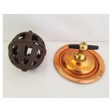 Vintage Copper Lid & Iron Decor