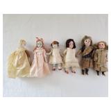 Vintage Dolls 1 Lot Some Bisque Up to 7"