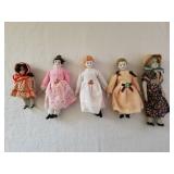 Vintage Porcelain Dolls Up to 9" 1 Lot