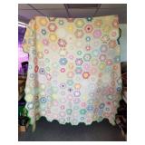 Vintage Quilt 74 x 80" Some Damage