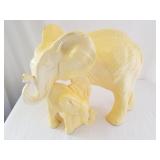 Ceramic Elephants 15 & 1/2" High Some Chips