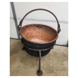 Copper Apple Butter Kettle w/ Stand