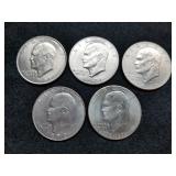 1971-76 Eisenhower Dollars 5pcs