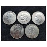 1972-78 Eisenhower Dollars 5pcs