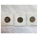 3 Old Coins 1 Dated 1655