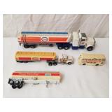 Esso & Exxon Toy Trucks Up to 10 & 3/4" Long
