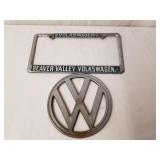 VW License Plate Frame & Emblem